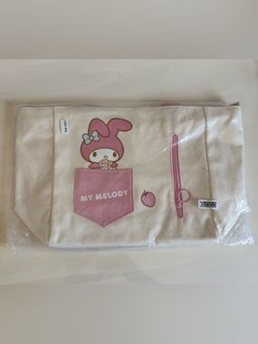New Sanrio My Melody Tote — Pink & Cream Canvas Strap